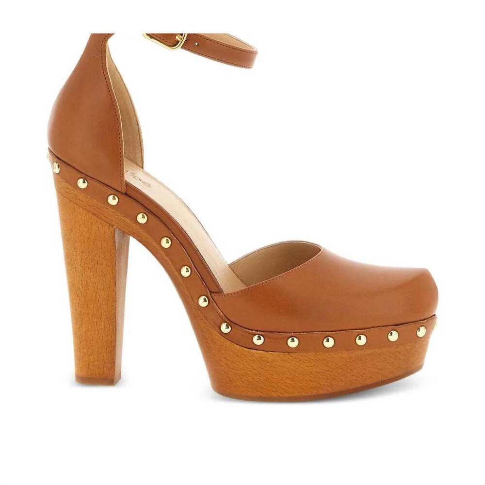 NEW CHLOE women's lola studded pumps in ginger